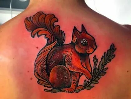 Tattoo with a squirrel. Squirrel tattoo, Tattoos, Back tatto