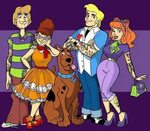 Mystery Gang all tatted up with no where to go. Scooby doo t
