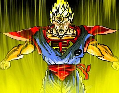 Goku and Superman Fusion THE REAL SUPER SAIYAMAN DragonBallZ