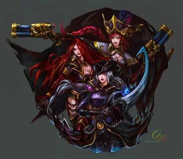 League Of Legends FanArt. High Command Katarina Skin Dark Wa