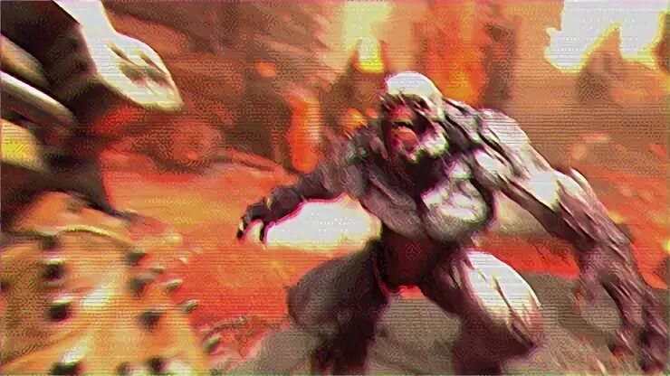 Doomguy sawing up some Hell Knight Doom Eternal Know Your Me