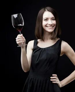 Woman holding wine glass stock photo. Image of person - 3352