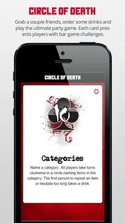 Circle of Death Drinking Game Free Mobile App on iPhone and 