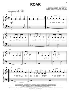 Katy Perry Roar Sheet Music Notes, Chords Download Rock Note