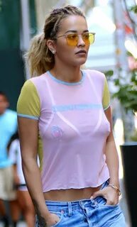 Rita Ora lets her T-shirt do the talking as she steps out in