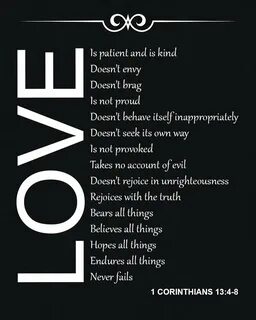 1 Corinthians 13:4-8 Love Is Patient - Free Bible Verse Art 