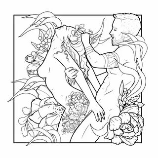 Adult Coloring Book 18+ "Sex Positions" FlameHead Design