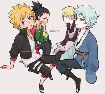 Naruto - Boruto Uzumaki x Mitsuki & Shikadai Nara x Inojin Y