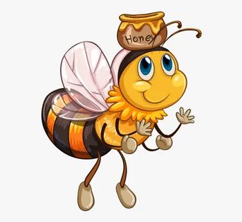 Honey Bee Cartoon Painting , Free Transparent Clipart - Clip