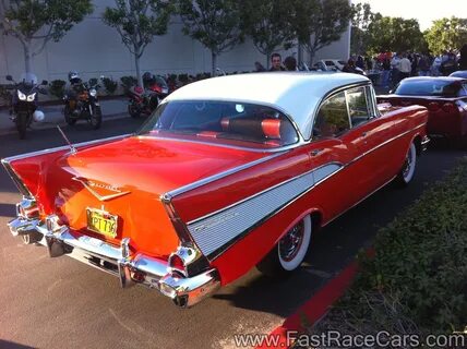 Muscle Cars 55 - 57 Chevy Picture of Red and White 1957 Chev