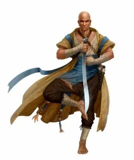 Male Human Monk of the Seven Forms - Pathfinder PFRPG DND D&