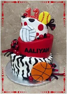 Sports Cake....Basketball, Volleyball & Softball Cake, Sport