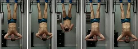 Joel McHale upside down crunches