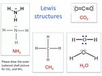 CO 2 NH 3 H2OH2O CH 4 Lewis structures Please draw the outer
