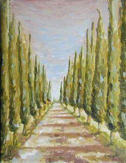 Cypress Tree Painting at PaintingValley.com Explore collecti