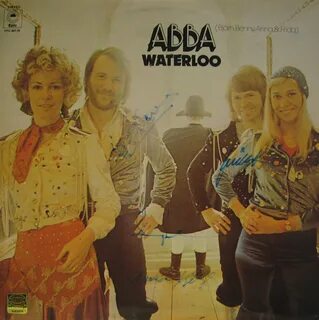 ABBA: Fully Hand Signed "Waterloo" LP - Presley Collectibles