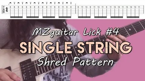 MZguitar Licks #4 - One String Ascending Shred Pattern (TABS
