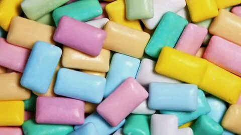 different colors chewing gum pastel color Stok Videosu (%100