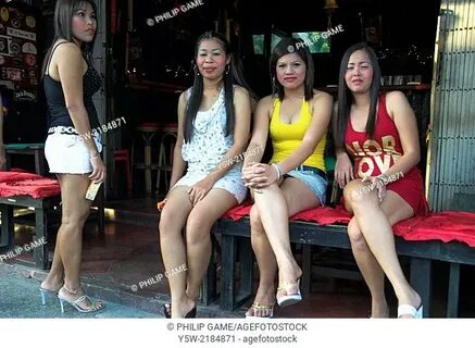 Bar hostesses, Chiang Mai, Thailand, Stock Photo, Picture An