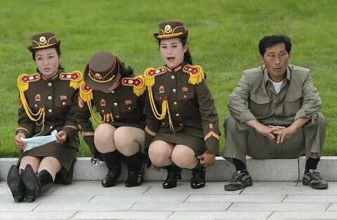 North Korea Military Women Korean Military, Military Women, Tight Mini Skir...