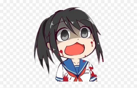 Bloody Sticker - Yandere Chan Clipart (#4624917) - PikPng