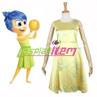 Купить Customized Movie Inside Out Emotion Joy dress cospaly