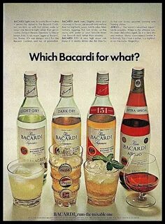 Bacardi Vintage PRINT AD 1970 Bacardi, Anejo, Rum