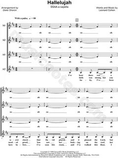 Leonard Cohen "Hallelujah" (arr. Deke Sharon) SSAA Choir A C