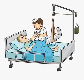 Negligence Injury Attorneys Mn - Cartoon Man In Hospital Bed