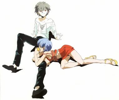 Kaworu Nagisa, Rei Ayanami, Lying On Ground, Eating Lemon Fr