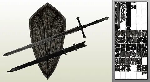 HackSign Cosplay Template Silver Knight Sword amcegicgt Craf