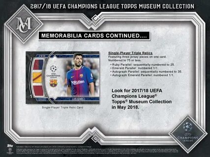 2018 Topps UEFA Champions League Museum Collection Soccer Ca