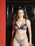 British female Nylon Jane models in her underwear and pantyh