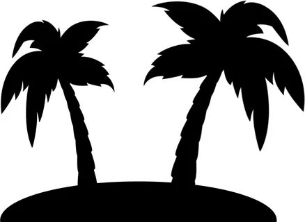 Palm Trees Silhouette Png - (2602x1952) Png Clipart Download