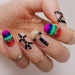 Pride Rainbow & Bondage Mardi Gras Nails - Buff & Polish