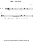 trombone hot cross bunsTBNE sheet music - 8notes.com