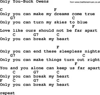 Country Music:Only You-Buck Owens Lyrics and Chords Lyrics a