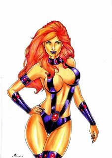 Starfire by sidneydesenhus Starfire, Comic book girl, Comics