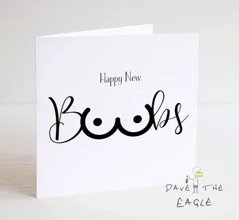 Happy New Boobs Card Boob Job Breast Enlargement image 1.