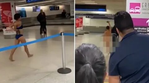 Woman strips off clothes in Miami airport - then is later sp