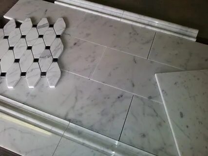 $8SF Carrara Bianco Subway Tile Marble, Skirting & Chair Rai