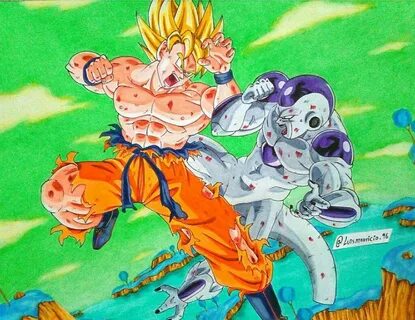 Goku vs Frieza drawing DragonBallZ Amino