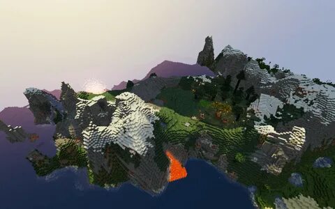 Incredible Minecraft Seed. Beautiful cliff plateaus surround