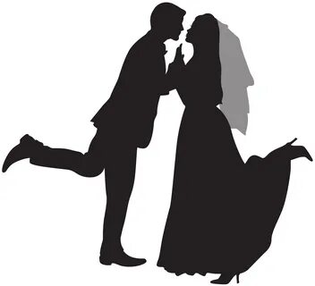 Library of wedding couple silhouette transparent library png
