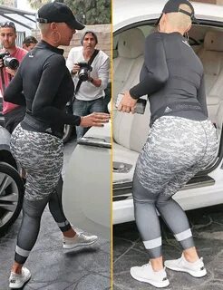 Amber Rose steps out without make-up, but who cares about he