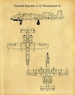 Fairchild Republic A-10 Thunderbolt II Drawing A-10 Warthog 