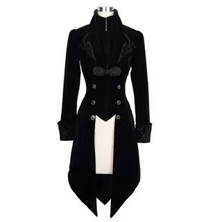 Devil Fashion Women SteamPunk Vintage Trench Coat Gothic Par