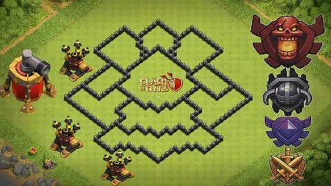 TH8 base Hybrid #strategy game/ Coc Th8 Best Hybrid base. To