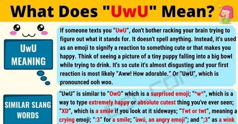 Uwu meaning from a girl