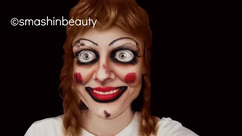 The conjuring Annabelle doll makeup Halloween makeup tutoria